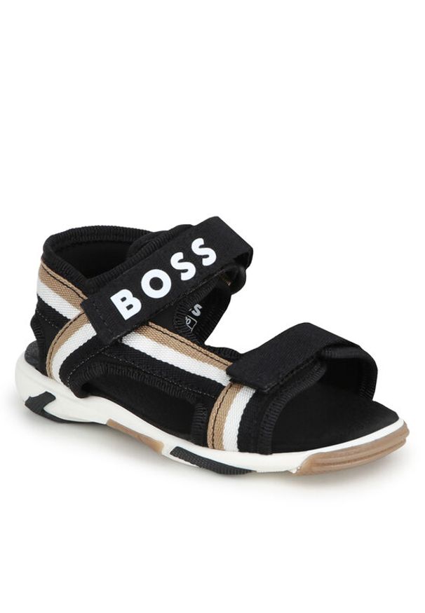 BOSS - Boss Sandały J50877 S Czarny. Kolor: czarny