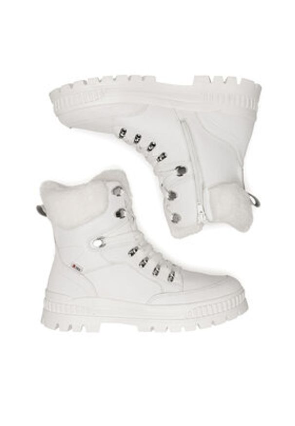 Rieker Revolution Lifestyle Trzewiki W2174-80 Biały. Kolor: biały. Materiał: syntetyk, skóra