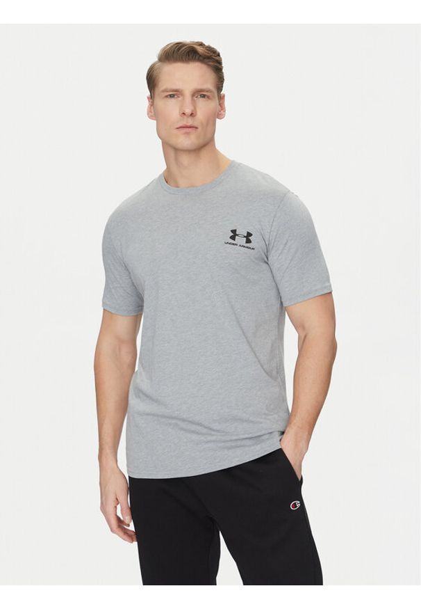 Under Armour T-Shirt UA Sportstyle 1326799 Szary Loose Fit. Kolor: szary. Materiał: bawełna