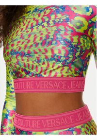 Versace Jeans Couture Bluzka 76HAH218 Kolorowy Slim Fit. Materiał: syntetyk. Wzór: kolorowy #5