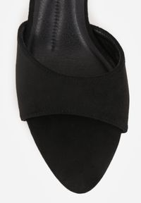 Born2be - Czarne Klapki na Lakierowanej Szpilce Felesh. Okazja: na co dzień. Kolor: czarny. Materiał: lakier. Styl: casual, elegancki, klasyczny #6