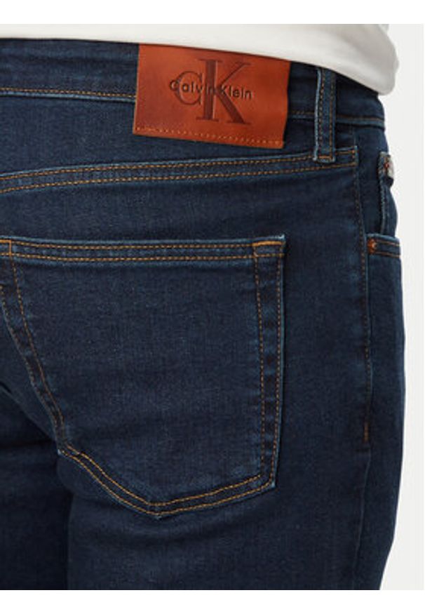 Calvin Klein Jeans Jeansy LV04RG792G Granatowy Skinny Fit. Kolor: niebieski