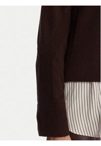Marella Sweter Alaska 2525366102 Brązowy Regular Fit. Kolor: brązowy. Materiał: wełna