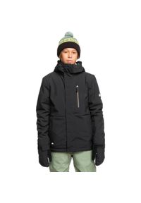 Quiksilver - Kurtka śniegowa techniczna dla Chłopcy MISSION. Kolor: czarny. Materiał: poliester. Wzór: ze splotem. Sezon: zima. Sport: narciarstwo
