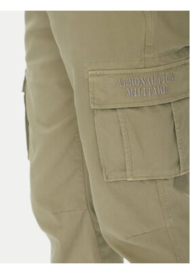 Aeronautica Militare Spodnie materiałowe 251PA1329CT2443 Khaki Regular Fit. Kolor: brązowy. Materiał: bawełna