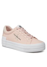 Calvin Klein Jeans Sneakersy Bold Vulc Flatf Low Lace Lth Ml YW0YW01294 Różowy. Kolor: różowy #4