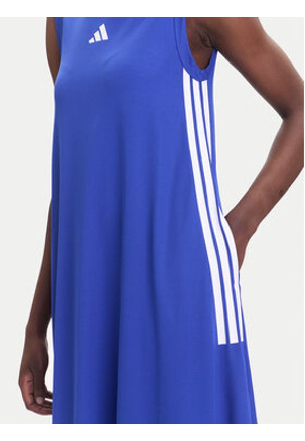 Adidas - adidas Sukienka codzienna Tiro Cut 3-Stripes Soft Mesh JW6819 Niebieski Regular Fit. Okazja: na co dzień. Kolor: niebieski. Materiał: syntetyk. Typ sukienki: proste. Styl: casual