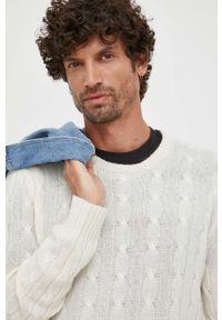 Polo Ralph Lauren sweter kaszmirowy męski kolor beżowy. Typ kołnierza: polo. Kolor: beżowy. Materiał: kaszmir. Styl: klasyczny #2