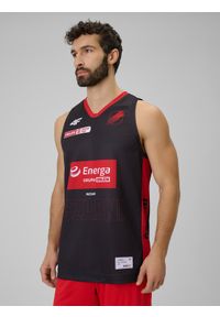 4f - 4F Koszulka meczowa replika wyjazdowa z sezonu 2025/26 męska 4F x Czarni Słupsk - czarna S. Kolor: czarny. Materiał: materiał. Długość: długie. Wzór: nadruk #1