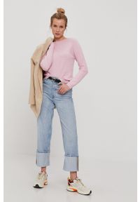 Vero Moda - Sweter. Okazja: na co dzień. Kolor: różowy. Materiał: dzianina. Długość rękawa: raglanowy rękaw. Styl: casual #6