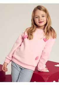 Sinsay - Bluza crewneck z aplikcacjami 3D - różowy. Kolor: różowy #1