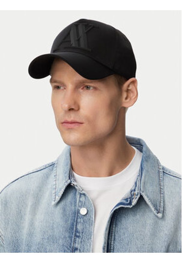 Armani Exchange Czapka z daszkiem 954079 CC518 00020 Czarny. Kolor: czarny. Materiał: materiał