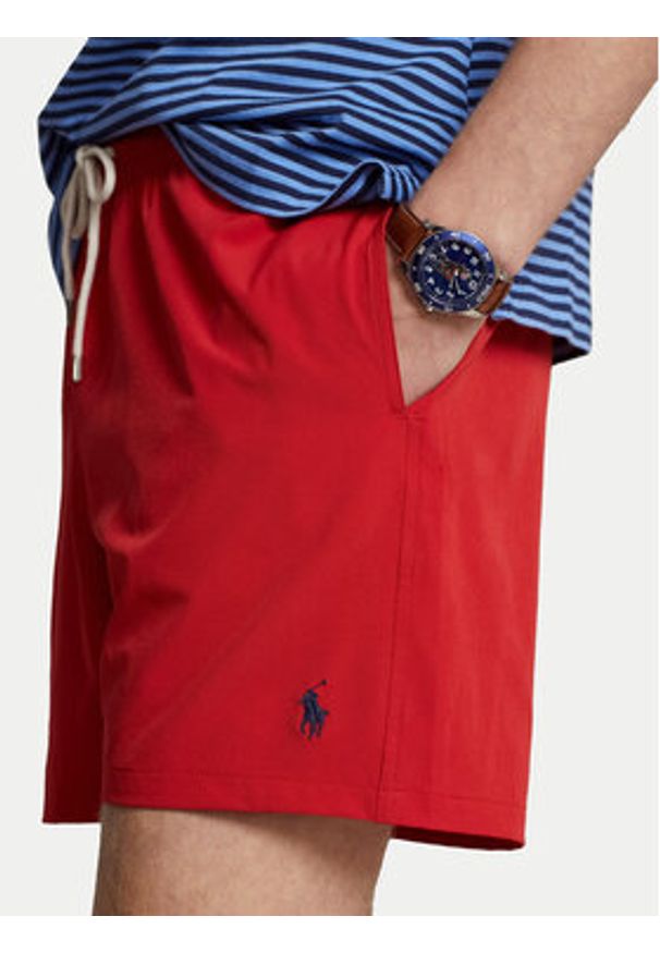 Polo Ralph Lauren Szorty kąpielowe 710907255005 Czerwony Classic Fit. Kolor: czerwony. Materiał: bawełna