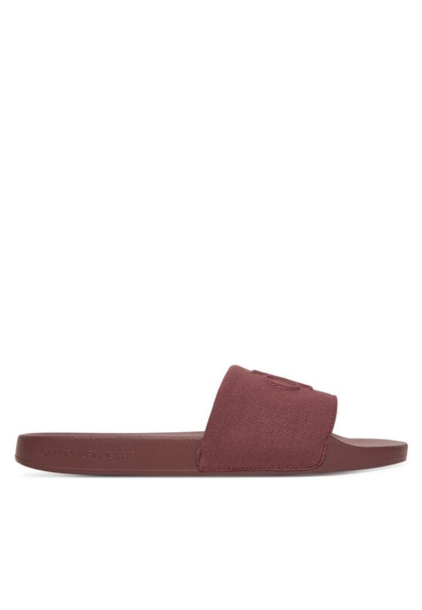 Calvin Klein Jeans Klapki Slide Hf Mono Cv YM0YM01282 Brązowy. Kolor: brązowy. Materiał: materiał