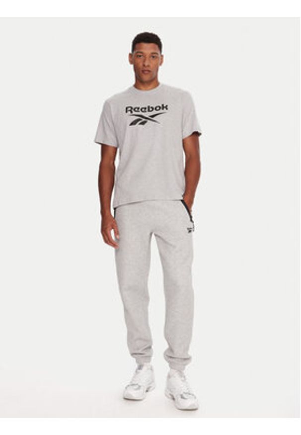 Reebok T-Shirt RK25141CCM Szary Regular Fit. Kolor: szary. Materiał: bawełna