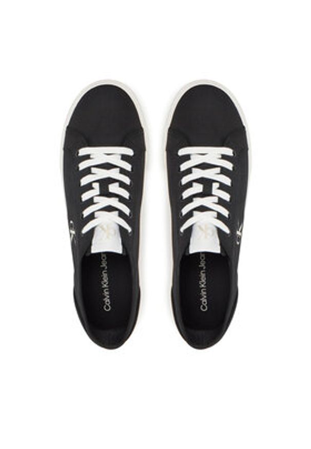 Calvin Klein Jeans Tenisówki Ess Vulc Low Mg Canvas YM0YM01209 Czarny. Kolor: czarny. Materiał: materiał