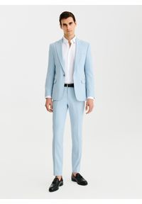 Pako Lorente - PAKO LORENTE - Błekitne spodnie ganiturowe. Materiał: poliester, elastan, wiskoza. Wzór: gładki. Sezon: wiosna, lato #3