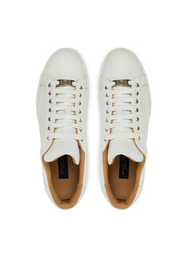 Philipp Plein - PHILIPP PLEIN Sneakersy SAES USC0692 PLE075 Biały. Kolor: biały. Materiał: skóra