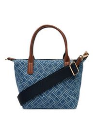 TOMMY HILFIGER - Tommy Hilfiger Torebka Popette Mini Tote Denim Flag AW0AW18612 Niebieski. Kolor: niebieski #5
