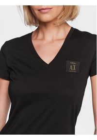 Armani Exchange T-Shirt 8NYTNX YJG3Z 1200 Czarny Regular Fit. Kolor: czarny. Materiał: bawełna