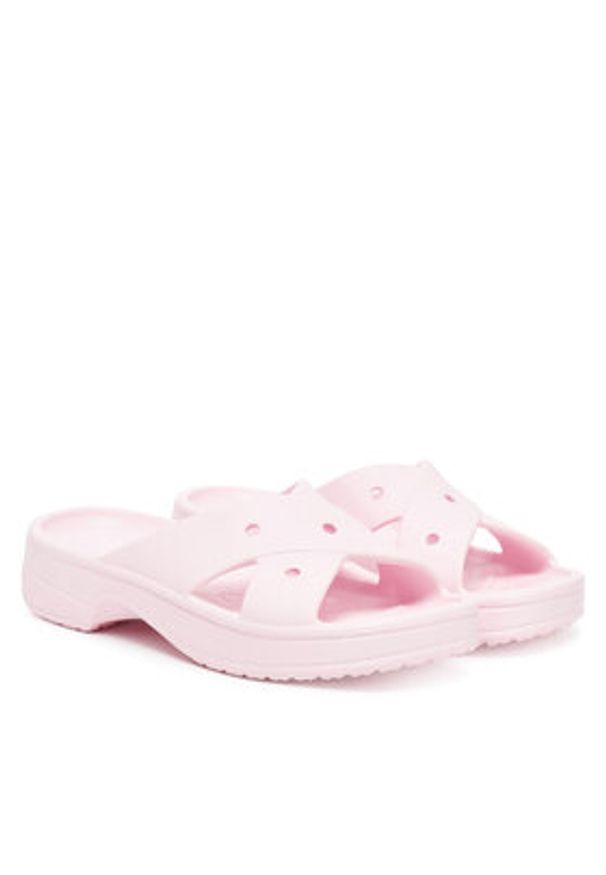 Crocs Klapki Cross Strap 210840 Różowy. Kolor: różowy