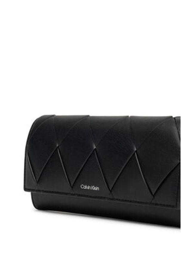 Calvin Klein Torebka Ck Woven Convertible Wallet Bag K60K612970 Czarny. Kolor: czarny. Materiał: skórzane