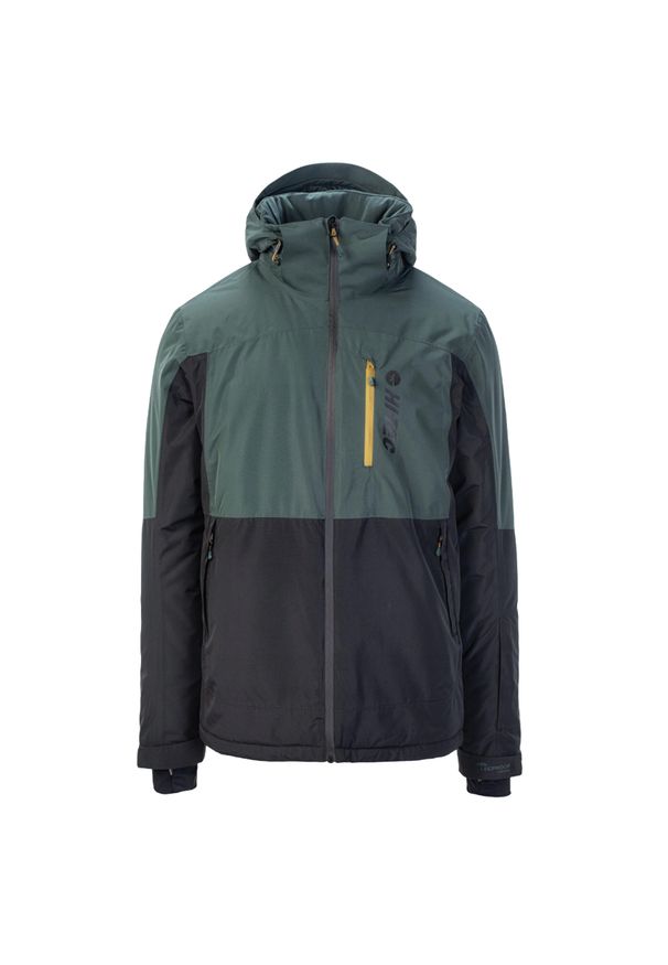 Hi-tec - Męska Kurtka Narciarska Moren. Kolor: czarny, wielokolorowy, zielony. Sezon: zima. Sport: narciarstwo