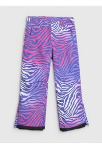 4f - 4F Spodnie snowboardowe membrana 10000 dziewczęce - multikolor 158 (12-13 lat). Kolor: wielokolorowy. Materiał: poliester, materiał. Wzór: gładki. Sezon: lato. Sport: snowboard #1