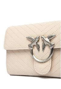 Pinko - PINKO Torebka Love One Wallet Light AI 25-26 PLTT 105344 A2JC Écru. Kolor: kremowy. Materiał: skórzane #4