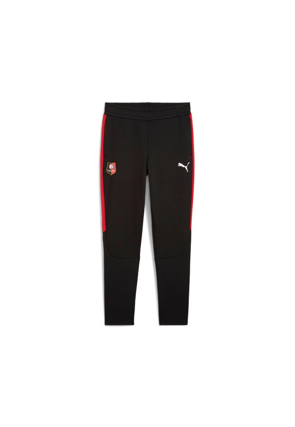Puma - Spodnie dresowe Stade Rennais Evostripe. Kolor: czarny. Materiał: dresówka. Sport: piłka nożna