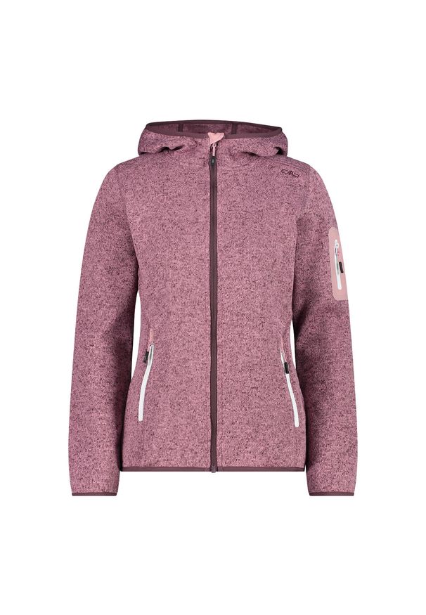 Polar z kapturem dla kobiet CMP. Typ kołnierza: kaptur. Kolor: fioletowy. Materiał: polar. Sezon: zima. Sport: narciarstwo