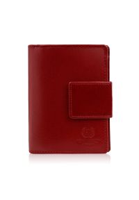 PAOLO PERUZZI - Portfel damski skórzany czerwony średni z zabezpieczeniem RFID Paolo Peruzzi AL-04-RD. Kolor: czerwony. Materiał: skóra #1