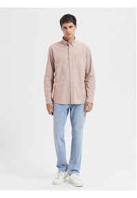 Selected Homme Koszula Rick 16077359 Beżowy Regular Fit. Kolor: różowy. Materiał: bawełna