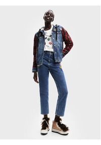 Desigual Kurtka jeansowa Wichita 22WWEWAY Kolorowy Oversize. Materiał: jeans, bawełna. Wzór: kolorowy #5