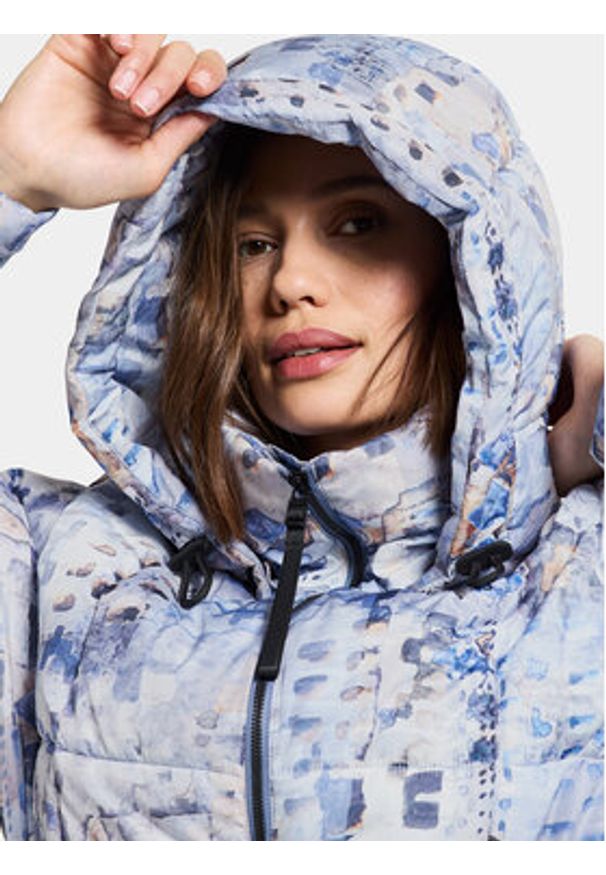 Didriksons Parka Sia Aop Wns Parka 504810 Niebieski Standard Fit. Kolor: niebieski. Materiał: syntetyk