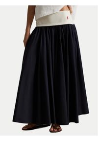 Polo Ralph Lauren Spódnica trapezowa 211A96329001 Granatowy Regular Fit. Kolor: niebieski. Materiał: bawełna #1