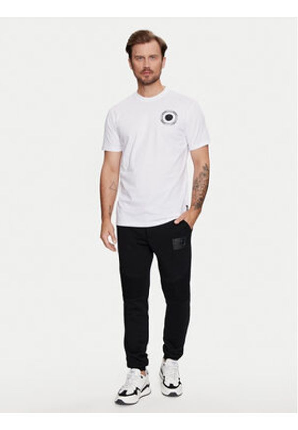 Plein Sport T-Shirt FADC MTK7542 STE003N Biały Slim Fit. Kolor: biały. Materiał: bawełna. Styl: sportowy