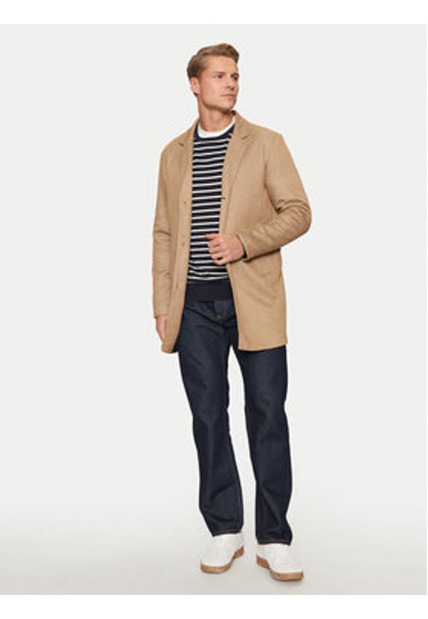Jack & Jones Płaszcz przejściowy 12259805 Brązowy Regular Fit. Kolor: brązowy. Materiał: syntetyk