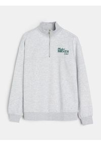 Sinsay - Bluza z napisem - szary. Kolor: szary. Wzór: napisy #1