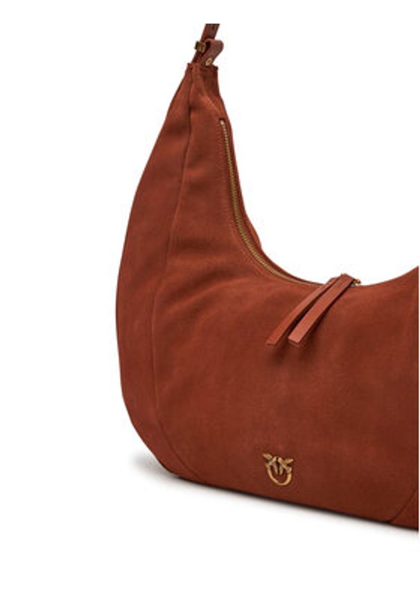 Pinko - PINKO Torebka Slouchy Hobo Big PE 25 PLTT 104295 A29N Brązowy. Kolor: brązowy. Materiał: zamszowe, skórzane