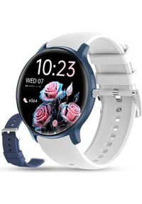 Zegarek damski SMARTWATCH Rubicon RNCF16 niebieski/biały. Rodzaj zegarka: smartwatch. Kolor: niebieski, wielokolorowy, biały