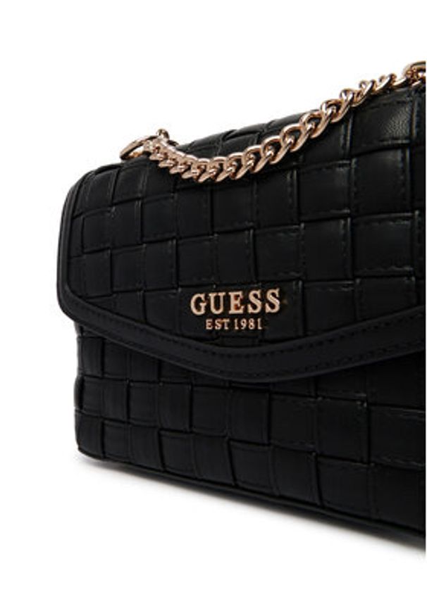 Guess Torebka Sandy HWWG84 18210 Czarny. Kolor: czarny. Materiał: skórzane