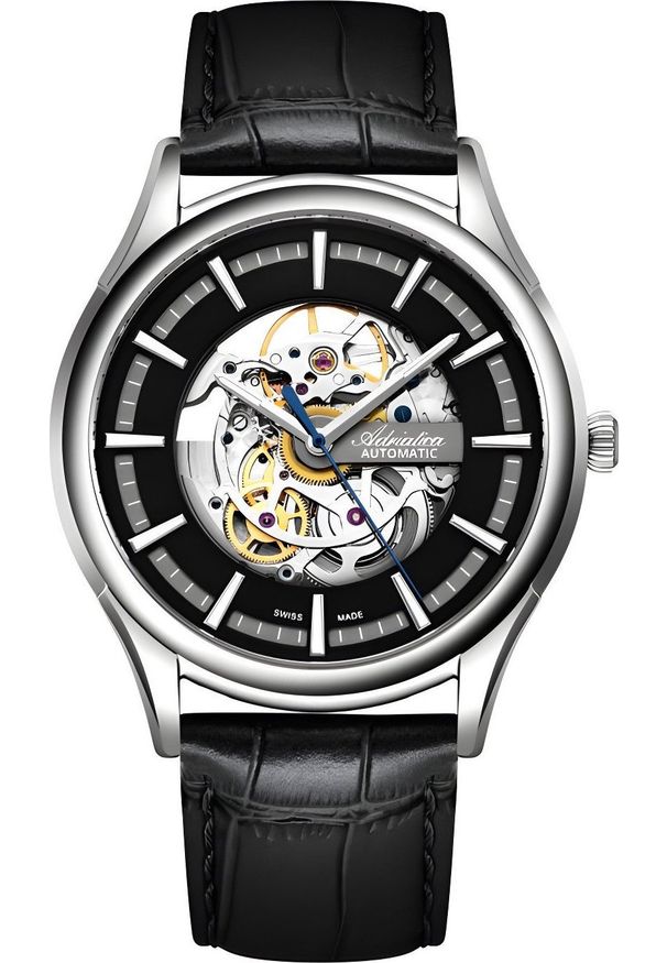 Zegarek Adriatica Zegarek męski Adriatica A8328.5214GAS czarny. Kolor: czarny