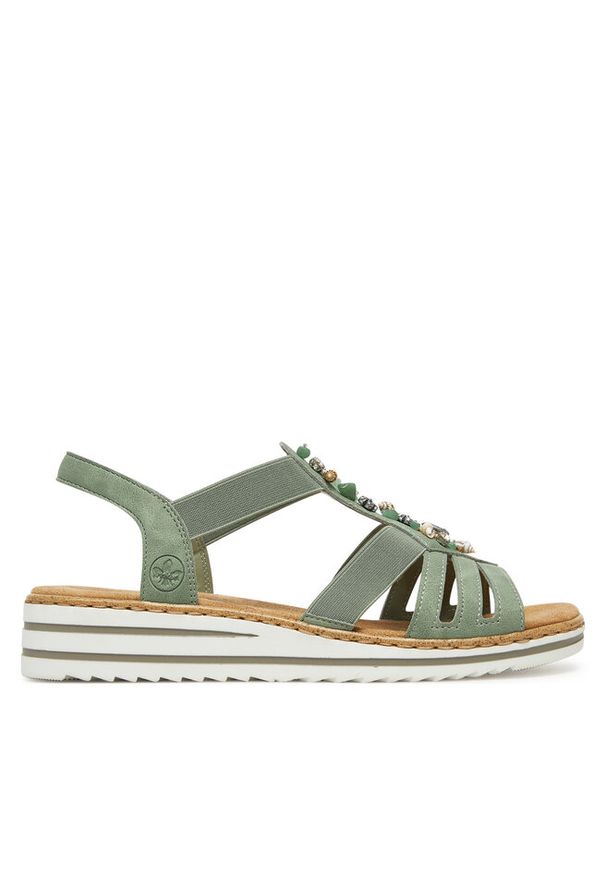 Sandały Rieker. Kolor: zielony