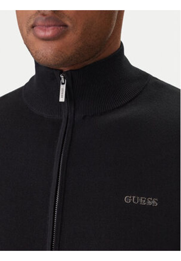 Guess Kardigan M6RR18 Z4451 Czarny Regular Fit. Kolor: czarny. Materiał: bawełna