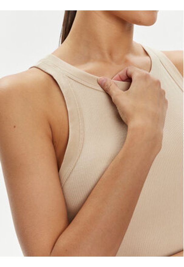 GAP - Gap Top 540641-00 Beżowy Regular Fit. Kolor: beżowy. Materiał: bawełna