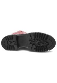 Czerwone Botki Artiker Modne Skórzane Buty. Kolor: czerwony. Materiał: skóra #4