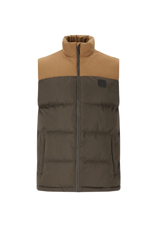 Kurtka puchowa bez rękawów Whistler Jokub. Kolor: wielokolorowy, brązowy, zielony. Materiał: puch. Długość rękawa: bez rękawów