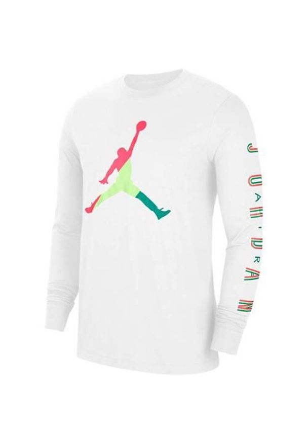 Koszulka sportowa męska Nike Air Jordan Sport Dna. Kolor: biały. Długość rękawa: długi rękaw. Długość: długie. Sport: koszykówka