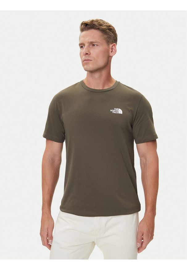 The North Face T-Shirt Simple Dome NF0A87NG Brązowy Regular Fit. Kolor: brązowy. Materiał: bawełna